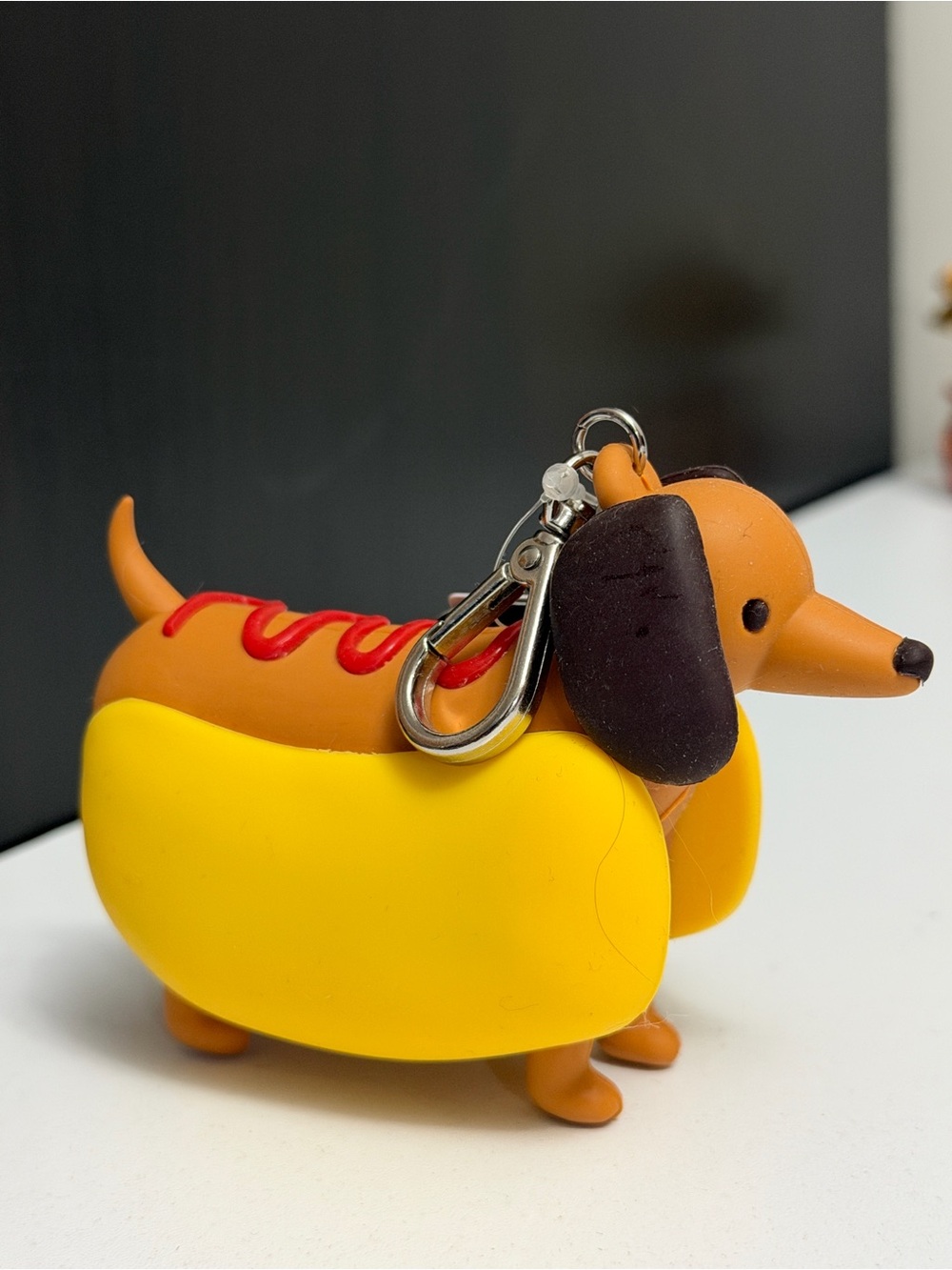 DACHSHUND Bath & Body Works hand sanitizer holder.